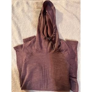 RBX Active Pullover Hoodie Women's M Brown Polyester Kangaroo Pocket Long Sleeve